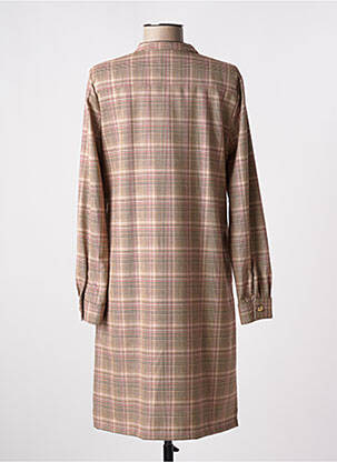 Robe mi-longue manches longues manches longues beige MOS MOSH femme
