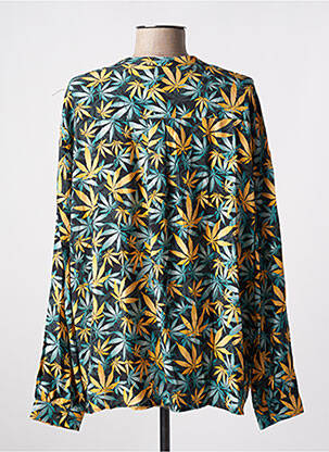 Chemisier imprimé fleurs manches longues bleu FIVE femme