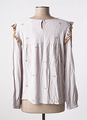Blouse légère et transparente manches longues gris INDI & COLD femme