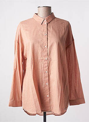 Chemisier tissage popeline manches longues rose HARRIS WILSON femme