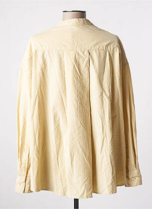 Chemisier col mao manches longues beige AMOUR femme