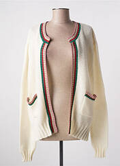 Gilet manches longues beige FIVE pour femme seconde vue