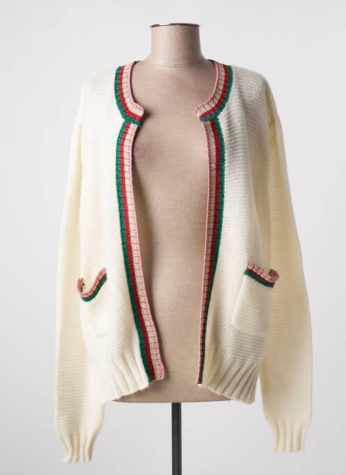 Gilet manches longues beige FIVE pour femme