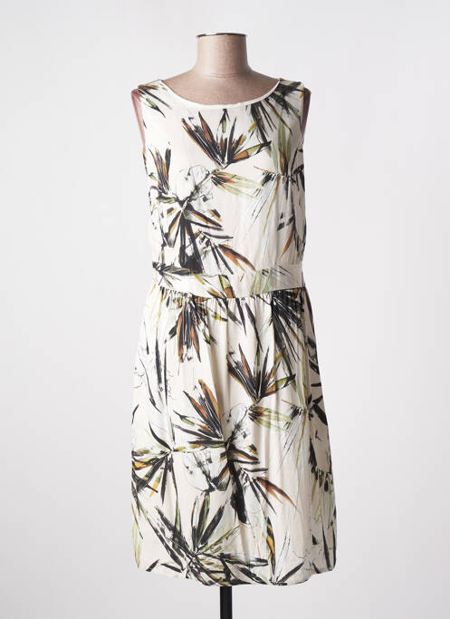 Robe mi-longue beige LA FEE MARABOUTEE pour femme