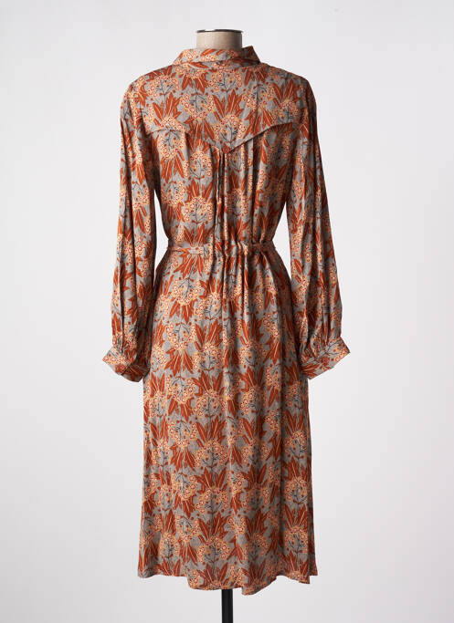 Robe mi-longue gris INDI & COLD pour femme