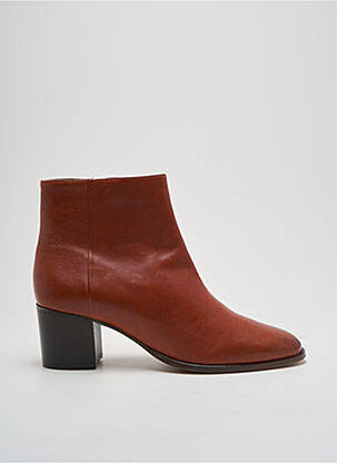 Bottines/boots matière lisse talon de 4 à 6cm marron MAISON TOUFET femme