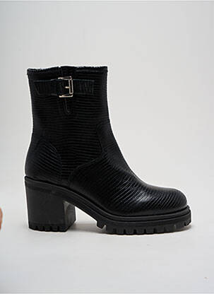 Bottines/boots tissage satiné talon de 4 à 6cm noir SMS femme