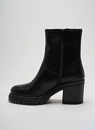 Bottines/boots tissage satiné talon de 4 à 6cm noir SMS femme