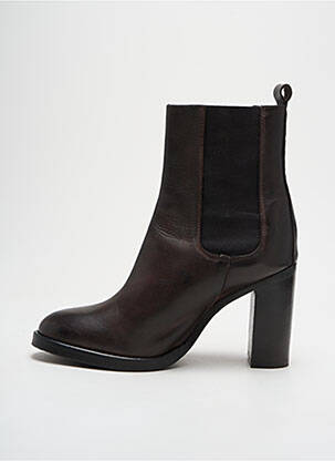 Bottines/boots matière lisse talon de 4 à 6cm marron GIANNI CRASTO femme