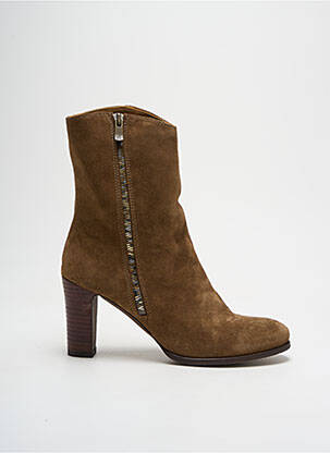 Bottines/boots nubuck talon de 7 à 9cm marron ALIWELL femme