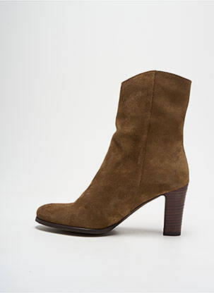Bottines/boots nubuck talon de 7 à 9cm marron ALIWELL femme