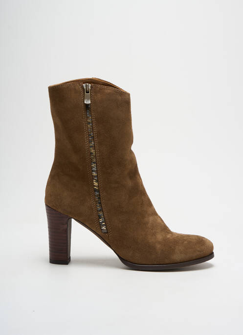 Bottines/boots nubuck talon de 7 à 9cm marron ALIWELL femme