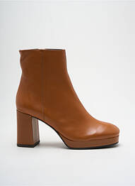 Bottines/boots matière lisse talon de 4 à 6cm marron MARIAN femme