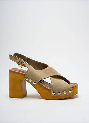 Sandales/nu pieds type de semelle amortissante talon de 7 à 9cm beige SANDRO ROSI femme
