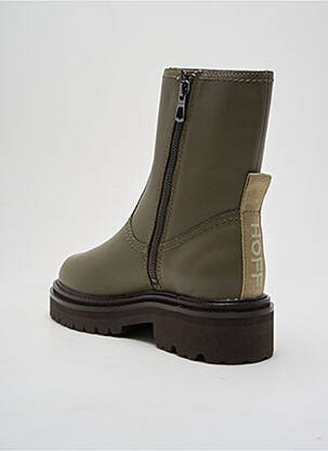 Bottines/boots matière lisse talon de 4 à 6cm vert HOFF femme