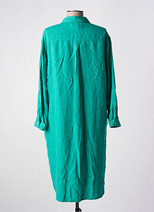 Robe mi-longue coupe fluide manches longues vert COUTURIST femme