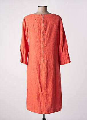 Robe mi-longue manches 3/4 manches 3/4 orange COUTURIST femme