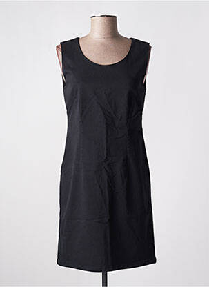 Robe courte fermeture zippée au dos sans manche noir MENSI COLLEZIONE femme