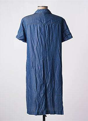 Robe mi-longue manches courtes manches courtes bleu NINATI femme