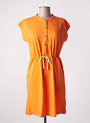 Robe courte manches courtes manches courtes orange MD'M femme