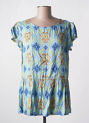 Blouse manches courtes manches courtes bleu AGATHE & LOUISE femme