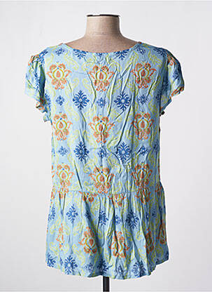 Blouse manches courtes manches courtes bleu AGATHE & LOUISE femme