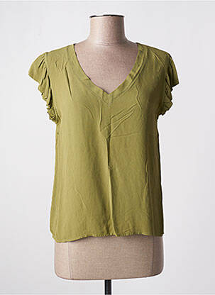 Blouse manches courtes manches courtes vert FLIRT femme