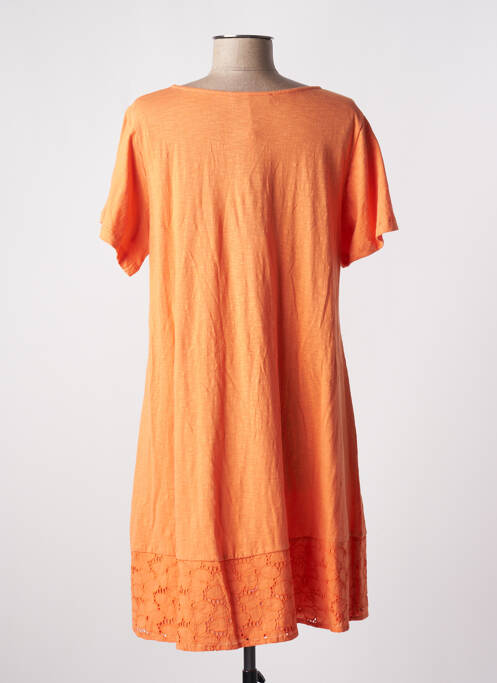 Robe mi-longue orange MD'M pour femme