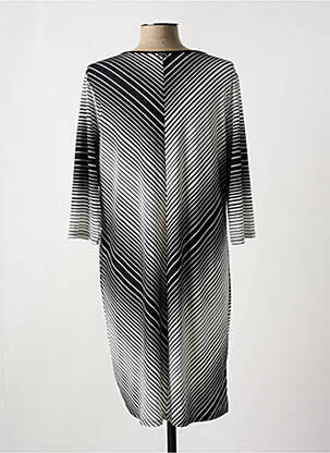 Robe mi-longue manches 3/4 manches 3/4 noir 3322 femme