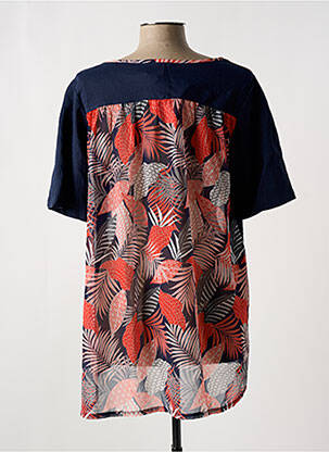 T-shirt col rond manches courtes bleu G!OZE femme