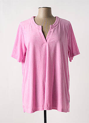 T-shirt manches mi-longues manches courtes rose ZHENZI femme