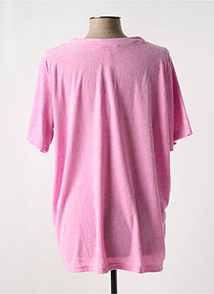 T-shirt coupe droite manches courtes rose ZHENZI femme