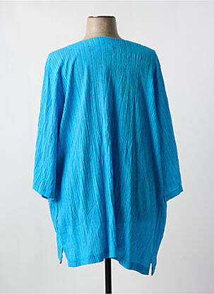 Veste casual coupe droite bleu ZHENZI femme