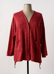 Gilet manches longues rouge FRANCK ANNA pour femme seconde vue