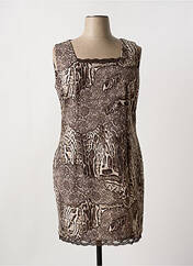 Robe mi-longue marron QUATRE VINGT JOURS pour femme seconde vue