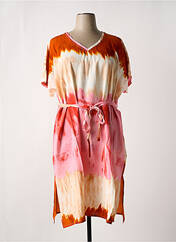 Robe mi-longue orange ZHENZI pour femme seconde vue