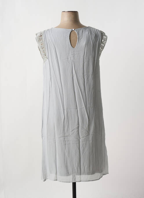 Robe mi-longue gris LAUREN VIDAL pour femme