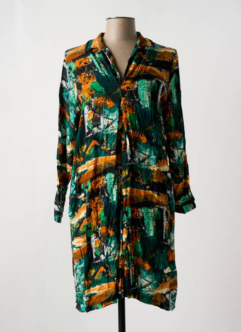Robe mi-longue jaune MALOKA pour femme