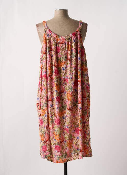 Robe mi-longue rose ZHENZI pour femme