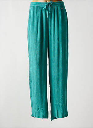 Pantalon droit tissage crêpe taille normale bleu AGATHE & LOUISE femme