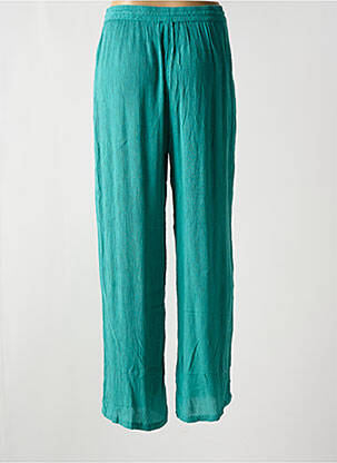 Pantalon droit tissage crêpe taille normale bleu AGATHE & LOUISE femme