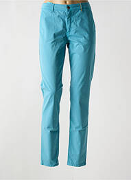 Pantalon chino tissage popeline taille normale bleu COUTURIST femme