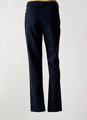 Pantalon slim tissage popeline taille normale bleu MENSI COLLEZIONE femme