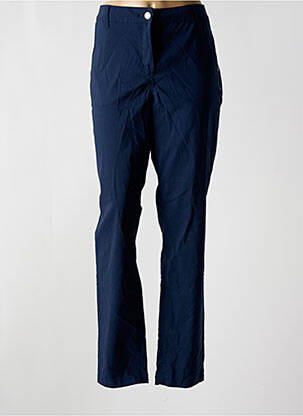 Pantalon slim tissage popeline taille normale bleu ZHENZI femme