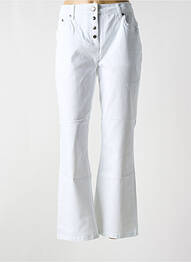 Pantalon flare stretch taille normale blanc ZHENZI femme