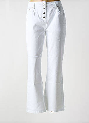 Pantalon flare stretch taille normale blanc ZHENZI femme