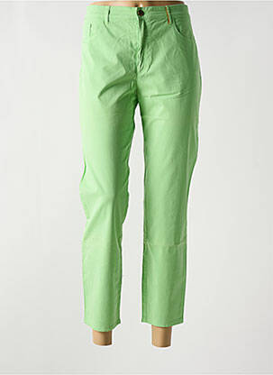 Jeans coupe slim stretch taille normale vert COUTURIST femme