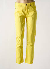 Pantalon slim jaune MENSI COLLEZIONE pour femme seconde vue