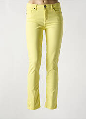 Pantalon slim jaune MENSI COLLEZIONE pour femme seconde vue