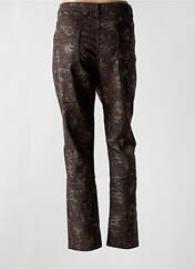 Pantalon slim marron MENSI COLLEZIONE pour femme seconde vue